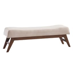 Puff Hórus Bege e Imbuia 140 cm