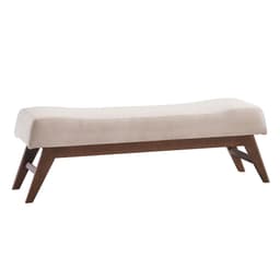 Puff Hórus Bege e Imbuia 160 cm
