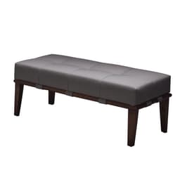 Puff Lívia Cinza e Imbuia 100 cm