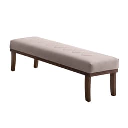 Puff Theo Bege e Imbuia 140 cm