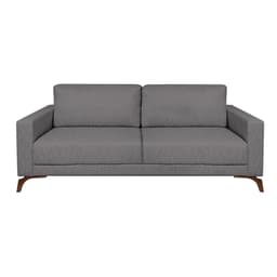 Sofá 3 Lugares Henry Veludo Cinza 210 cm