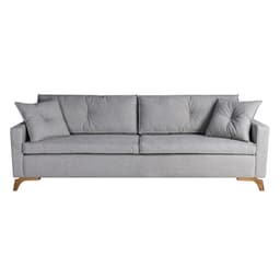 Sofá 3 Lugares Viena Linho Cinza 190 cm