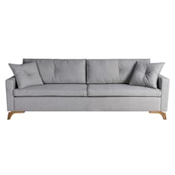 Sofá 3 Lugares Viena Linho Cinza 230 cm