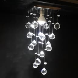 Lustre Chuva de Cristais 30cm