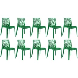 Kit 10 cadeiras Gruvyer jantar cozinha Verde