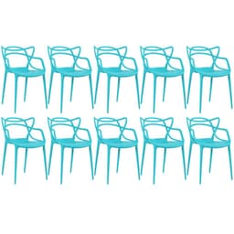 Kit 10 cadeiras Masters Allegra Azul Tiffany