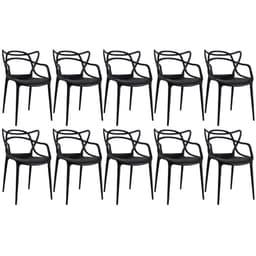 Kit 10 cadeiras Masters Allegra Preto
