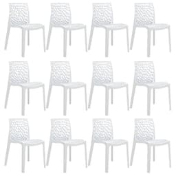 Kit 12 cadeiras Gruvyer Branco