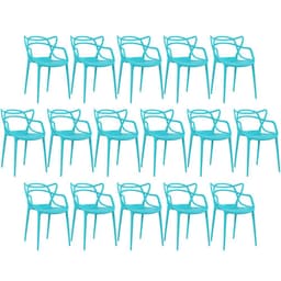 Kit 16 cadeiras Masters Allegra Azul-Tiffany