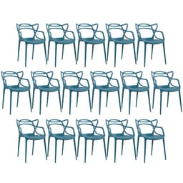 Kit 16 cadeiras Masters Allegra Turquesa