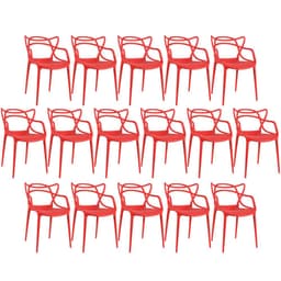 Kit 16 cadeiras Masters Allegra Vermelho