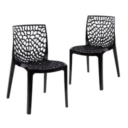 Kit 2 cadeiras Gruvyer jantar cozinha Preto