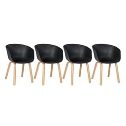Kit 4 cadeiras Cassia Preto