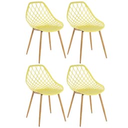 Kit 4 cadeiras Clarice Cleo Amarelo