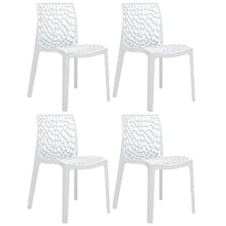 Kit 4 cadeiras Gruvyer jantar cozinha Branco