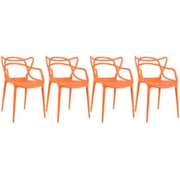 Kit 4 cadeiras Masters Allegra Laranja
