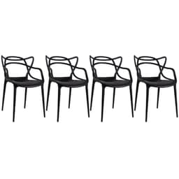 Kit 4 cadeiras Masters Allegra Preto