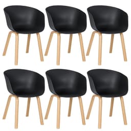 Kit 6 cadeiras Cassia Preto