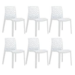 Kit 6 cadeiras Gruvyer Branco