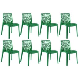 Kit 8 cadeiras Gruvyer Verde