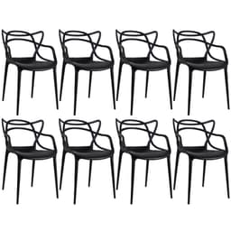 Kit 8 cadeiras Masters Allegra Preto