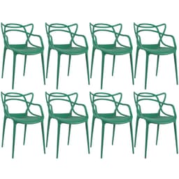 Kit 8 cadeiras Masters Allegra Verde escuro