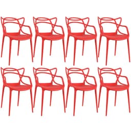 Kit 8 cadeiras Masters Allegra Vermelho