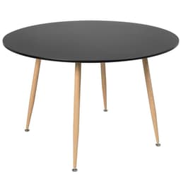 Mesa de jantar redonda Clarice 120 cm Preto