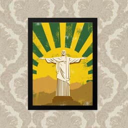 Quadro 32X42 Nerderia Redentor Brasil