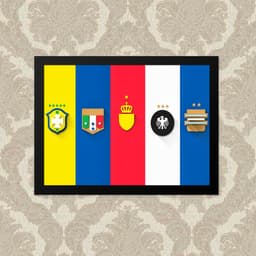 Quadro 32X42 Nerderia Seleções Copa