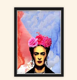 Quadro Caixa 23X33cm Frida Cores