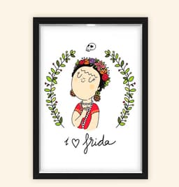 Quadro Caixa 23X33cm Frida Love