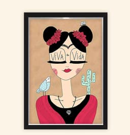 Quadro Caixa 23X33cm Frida Viva