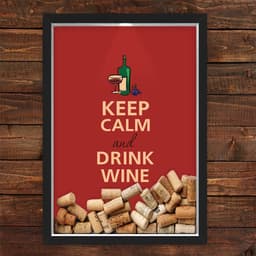 Quadro Caixa Porta Rolhas Vinho Drink Wine