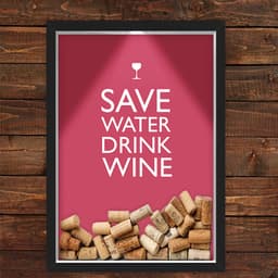 Quadro Caixa Rolha Vinho Com Led Drink Wine