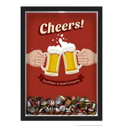 Quadro Porta Tampinhas Nerderia Cheers