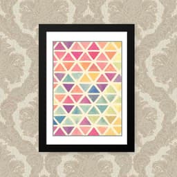 Quadro Triangulos Coloridos 33X43cm