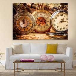 Tela Decorativa em Canvas Relogios