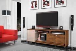 Rack Bancada Dallas Canela e Off White