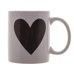 Caneca Heart Branca e Preta