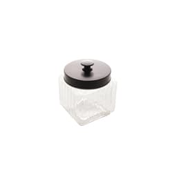 Porta Mantimento de Vidro Gloss Preto 1,2 L