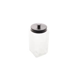 Porta Mantimento de Vidro Gloss Preto 2,3 L