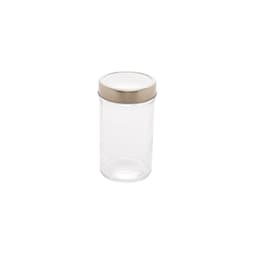 Pote de Vidro Class Incolor e Dourado 500 ml
