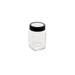 Pote de Vidro Class Incolor e Preto 300 ml