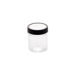 Pote de Vidro Class Incolor e Preto 350 ml
