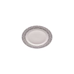 Prato Raso Egypt Branco e Preto 26,5 cm