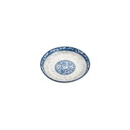 Prato de Sobremesa Garden Azul e Branco 18 cm