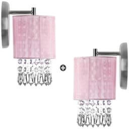 Kit 2 Arandelas Redonda Cganza Linda Rosa