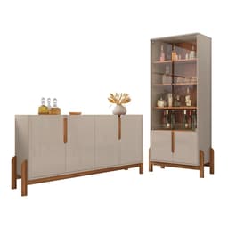 Conjunto Buffet e Cristaleira Drave