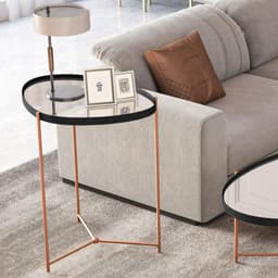 Mesa de Apoio Monterrey Preto Bronze